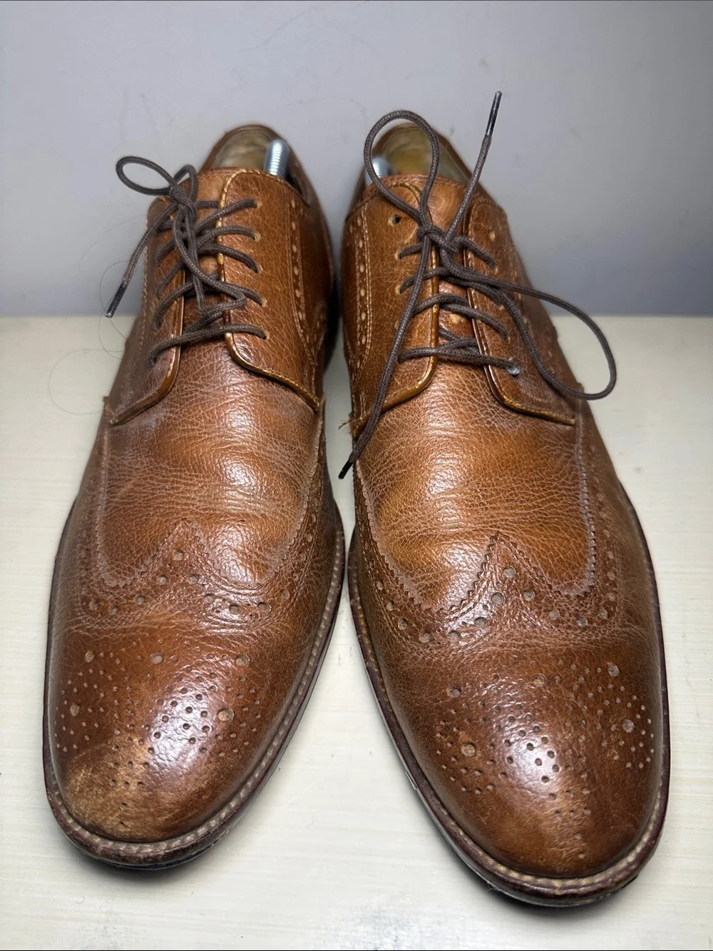 Cole Haan Lenox hill Men's Brown Leather Wingtip Dress Shoes